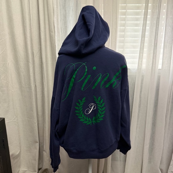 VICTORIA'S SECRET PINK RELAXED FIT FULL ZIP HOODIE SWEATSHIRT Size M - Picture 4 of 11